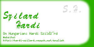 szilard hardi business card